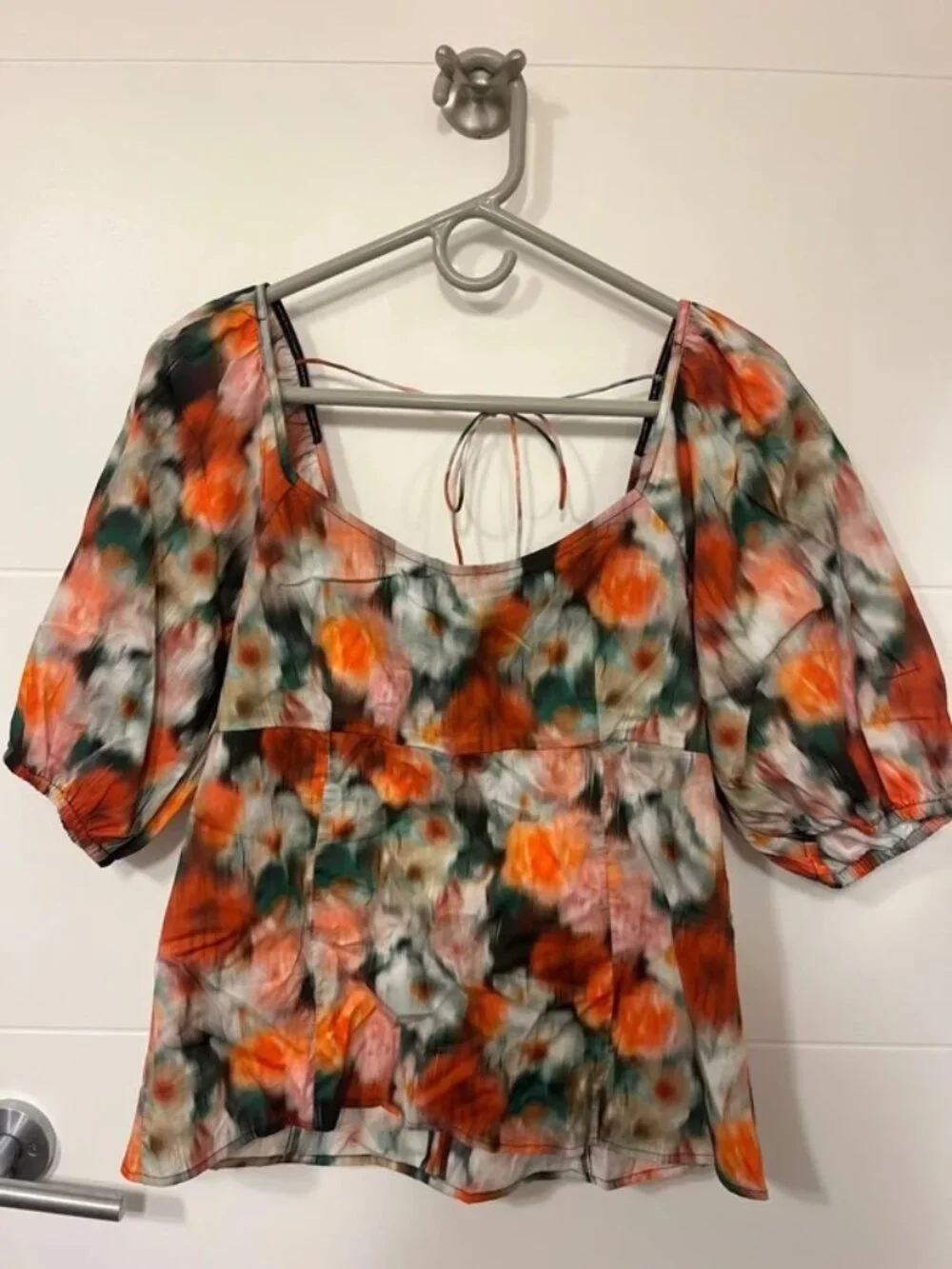NWT Size 8 J. Crew Squareneck Blouse Top in Liberty Hazy Days Floral NEW